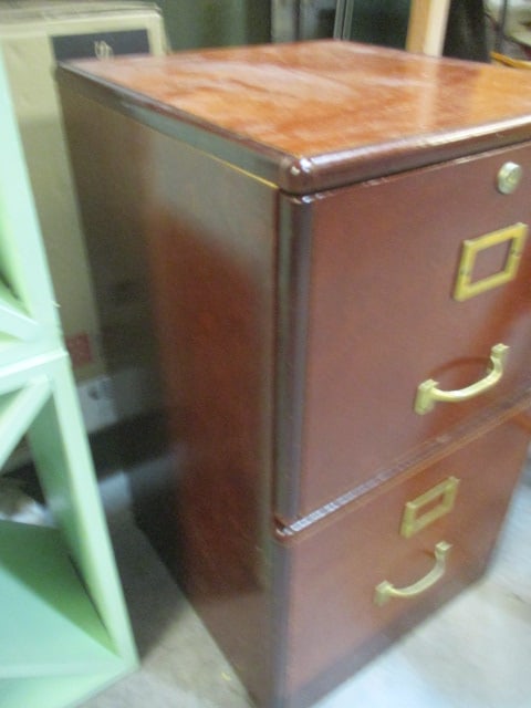 Wood 2 Drawer File Cabinet - 8