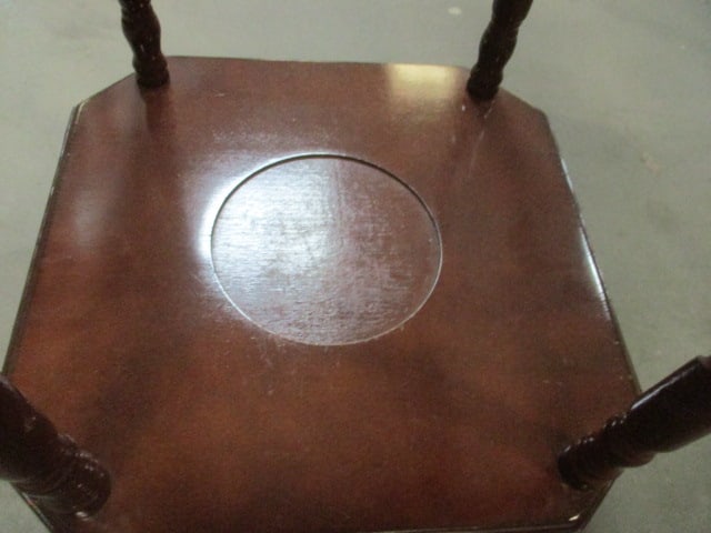 Antique Style Wood Wash Stand w/Porcelain Wash Basin & Pitcher - 9