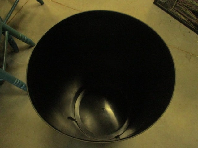 Flip Top Plastic Black Waste Receptacle - 3