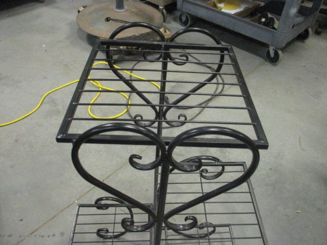 Black Scroll Accented 4 Tier Metal Plant Stand - 2