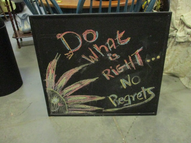 Framed Chalk Board: 33 x 30