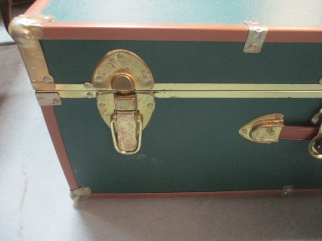 Green Storage Trunk w/Brasstone Hardware - 2