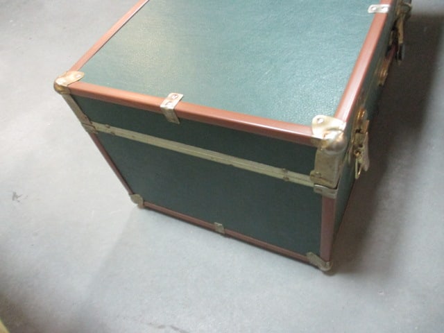 Green Storage Trunk w/Brasstone Hardware - 5
