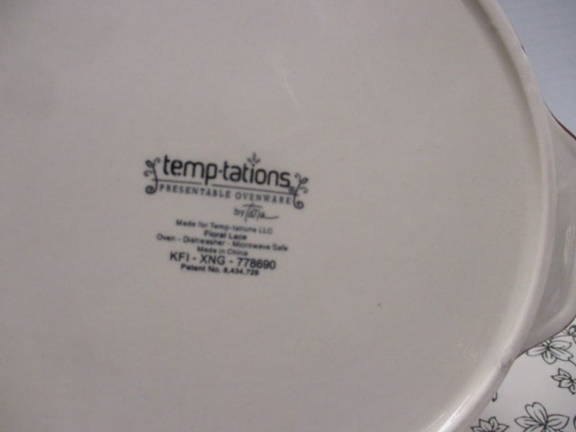Temptations (Lot of 4) Tara Floral Lace Serving Platters/Underplates - 3