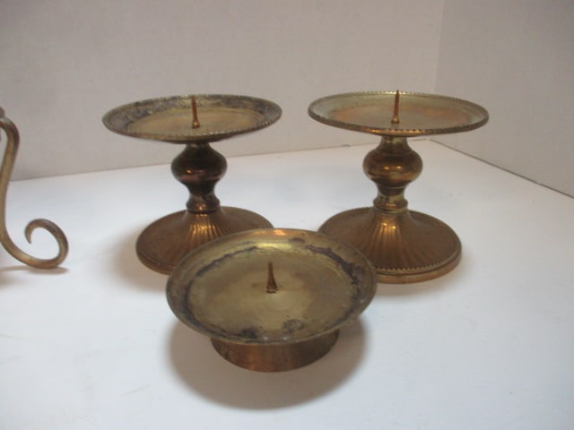 Brass Candleholders (Lot of 5) - 4