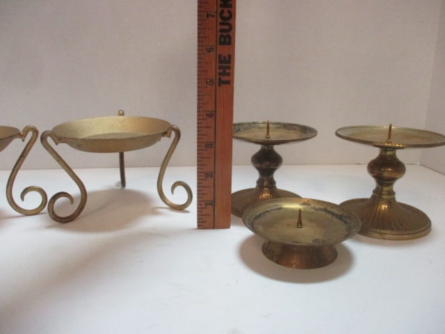 Brass Candleholders (Lot of 5) - 7