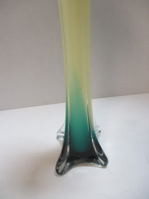 Jack in the Pulpit/Calla Lily Silhouette Handblown Art Glass Vase - 3