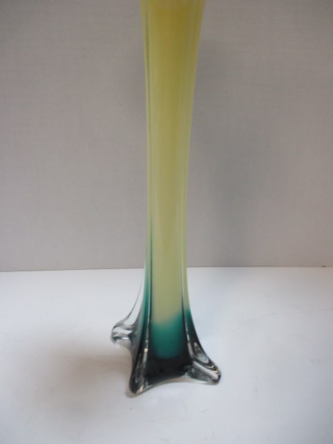 Jack in the Pulpit/Calla Lily Silhouette Handblown Art Glass Vase - 4