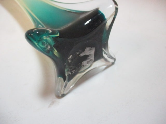 Jack in the Pulpit/Calla Lily Silhouette Handblown Art Glass Vase - 6