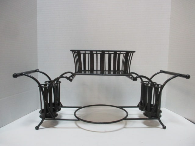 Metal Picnic Accessories Organizer: 21 1/2 x 8 1/2 x 11