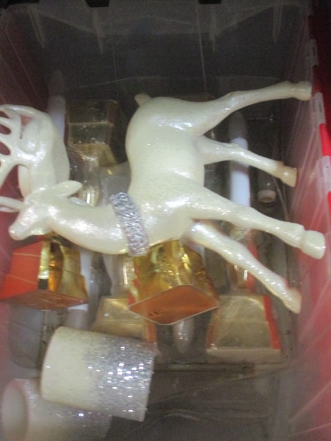 3 Boxes Christmas-Ornaments, Decorations, Tins - 2