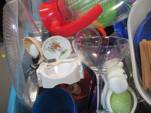 Kitchen Plastic Wares Grouping-Platter, Cups, Pitchers, etc. - 7