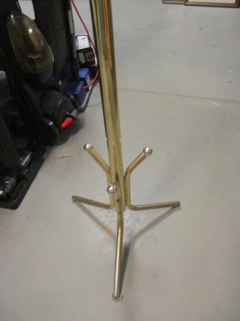 Brass tone Coat/Hat Rack - 4