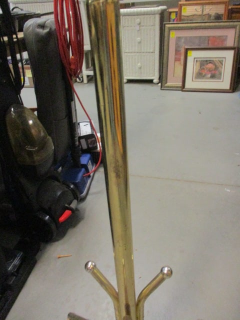 Brass tone Coat/Hat Rack - 5