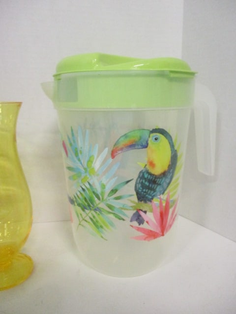 Acrylic/Plastic Pitcher & Glasses - 3