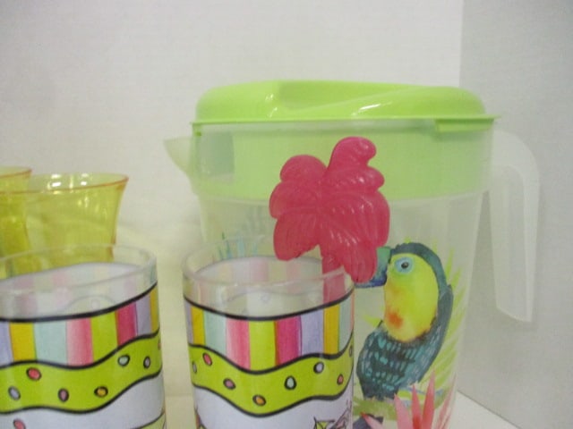 Acrylic/Plastic Pitcher & Glasses - 9