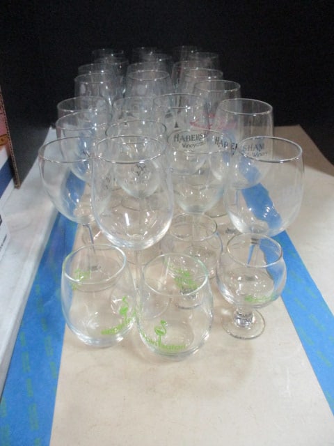 Collectible Wine Stems Grouping-Appalachian Ridge,: Duplin Winery, Habersham Vineyard & Winery, Saint Paul Mountain Vineyards, Naked Winery, etc.