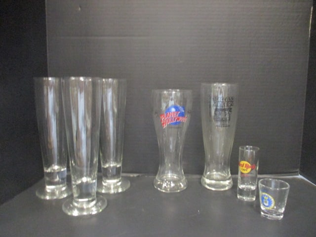 Collectible Beer Glasses & Shot Glasses-Hard Rock, Planet Hollywood, etc.: .
