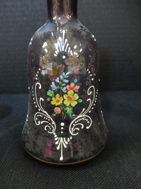 Bohemian Style Amethyst Purple Glass Decanter & Cordial Set - 4