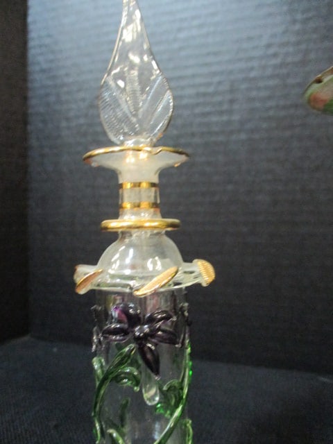 Handblown Art Glass 5" Vase, Art Glass 6" Candlestick Holder, - 9
