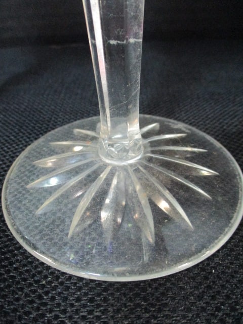 Waterford Clarendon Cobalt Cut to Clear Crystal Wine Stems - 2