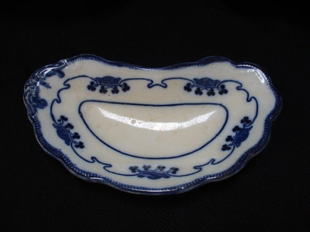 Flow Blue (Lot of 2) Serving Bowls 9" & Flow Blue Tidbit Plate - 2