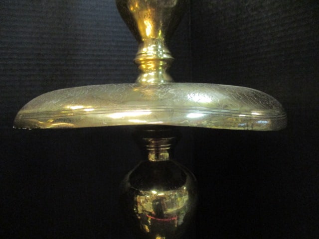 Moroccan Style Etched Brass Tall Altar Candlesticks - 3