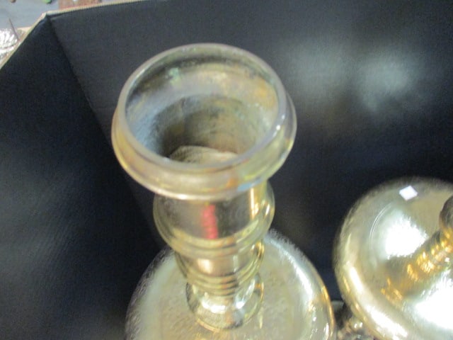Moroccan Style Etched Brass Tall Altar Candlesticks - 5