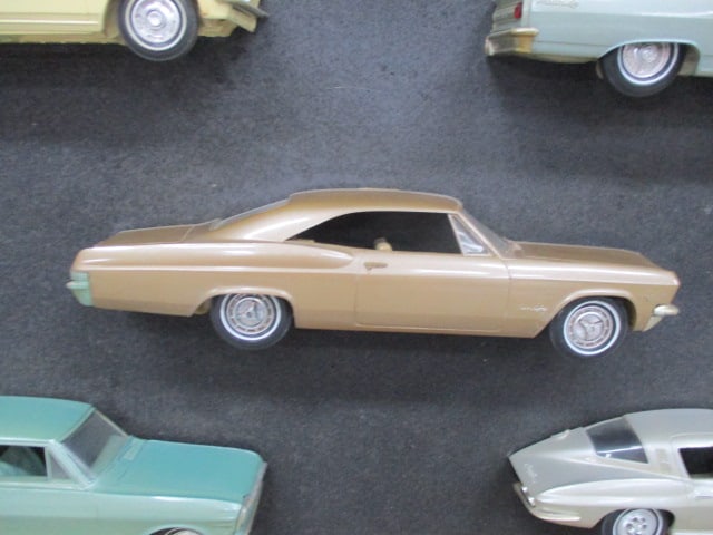 RARE Vintage Dealer Promotional "Passenger Side" 1/2 Car Promos In Wooden Shadow Box - 5