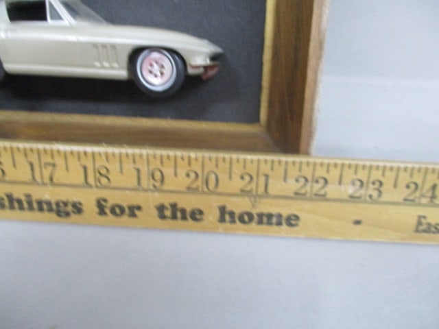 RARE Vintage Dealer Promotional "Passenger Side" 1/2 Car Promos In Wooden Shadow Box - 8
