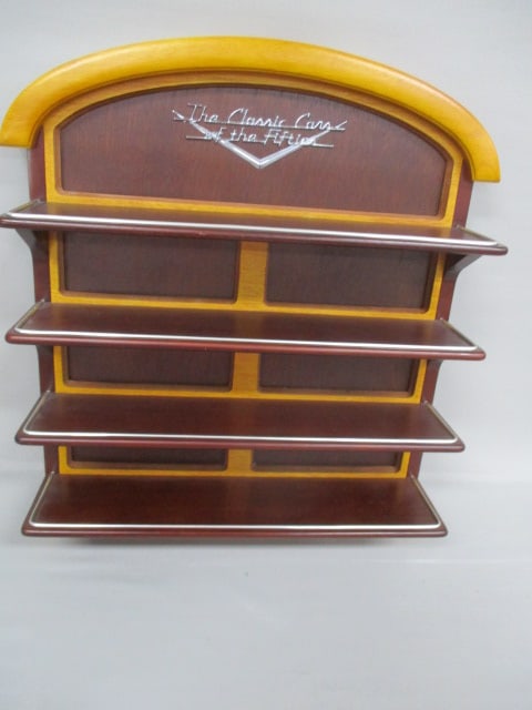 "Classic Cars Of The Fifties" Wood Wall Display Shelf: 18.5" x 21" x 19"