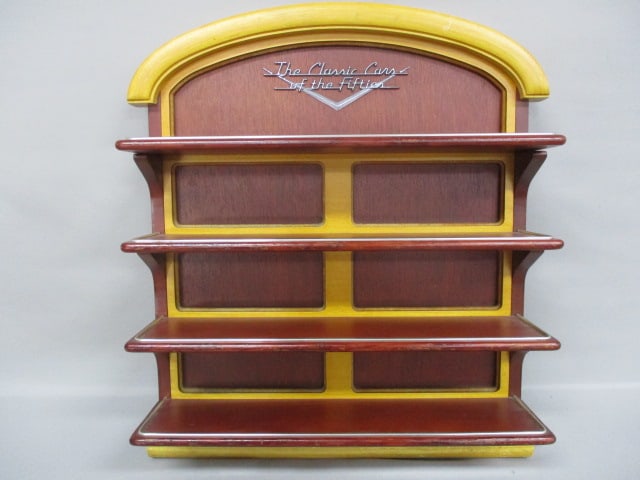 "Classic Cars Of The Fifties" Wood Wall Display Shelf: 18.5" x 21" x 19"