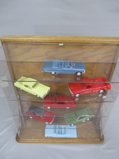 Wood & Acrylic Table Top or Wall Mount Display Case - Cars Not Included - 2