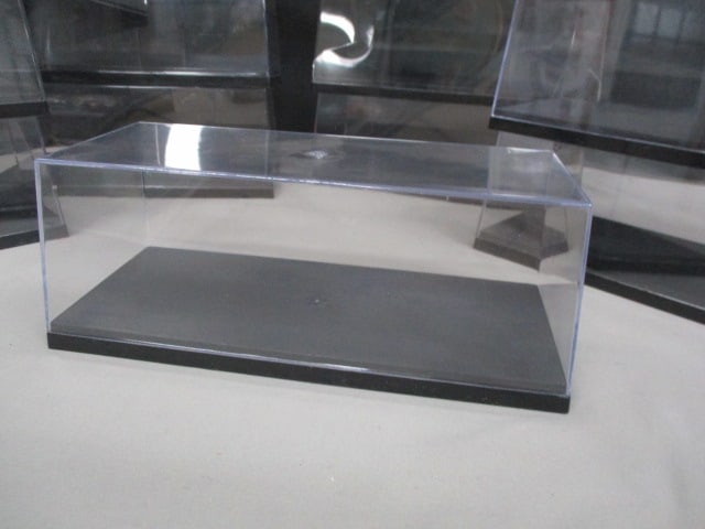 14 Used Clear Acrylic Display Cases w/Black Bottoms - 2