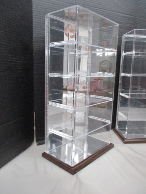 2 Acrylic Counter Top Display w/5 Shelves & Mirrored Back - 3