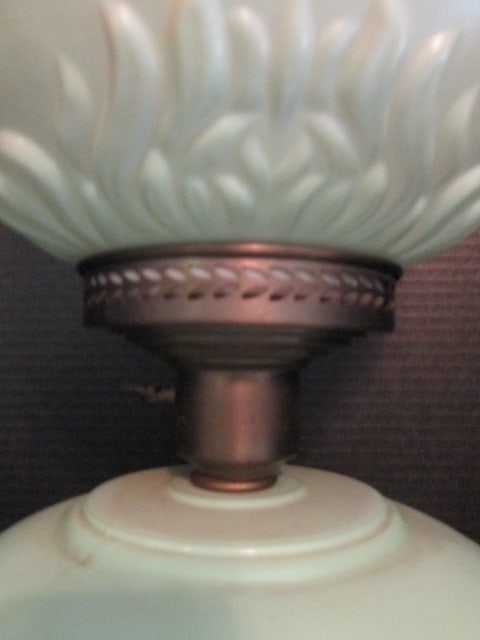 Handpainted Victorian Revival "Gone with the Wind" Style Electric Banquet Lamp - 3