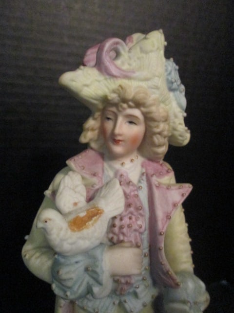 Midcentury Sylvan China Continental Merchandise Co. Bisque Porcelain Victorian Couple Figures - 2
