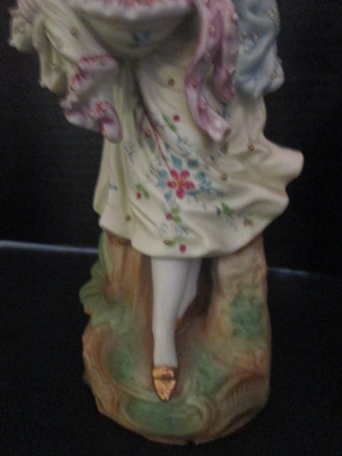 Midcentury Sylvan China Continental Merchandise Co. Bisque Porcelain Victorian Couple Figures - 5