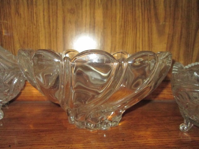 Crystal Centerpiece Bowl, Polish Crystal Covered Candy Dish, USA Crystal Bonbon Dish and - 2