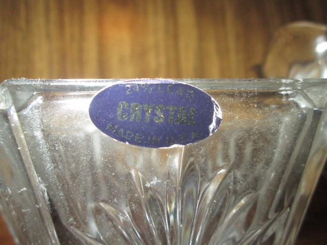 Crystal Centerpiece Bowl, Polish Crystal Covered Candy Dish, USA Crystal Bonbon Dish and - 8