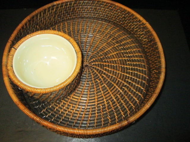 Woven Coil Basket Chip 'n Dip Set - 2