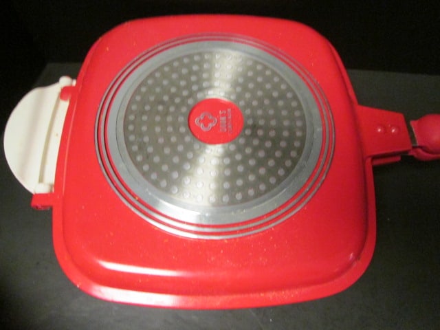 Red Cook's Companion Non Stick Double Sided Flip Sauce Pan and Square Skillet - 2