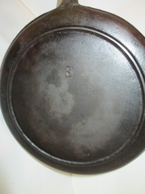 No. 3 Cast Iron Griddle Pan and Wood Handle Cast Iron "Bacon Press" - 4