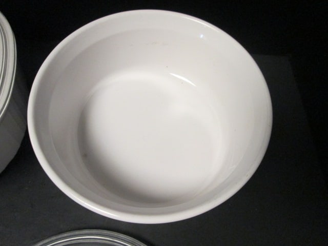 Corning Ware French White 1.6 Liter Round Casserole, 2.8 Liter Oval Casserole and - 5