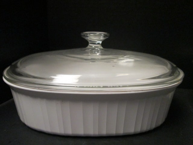 Corning Ware French White 1.6 Liter Round Casserole, 2.8 Liter Oval Casserole and - 7