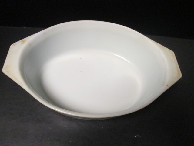 Midcentury Pyrex Green Spring Blossom(Crazy Daisy) 045 2 1/2 Quart Oval Cinderella Casserole - 2