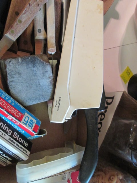 Large Grouping of Kitchen Knives, Sharpeners and Cutting Boards - 4