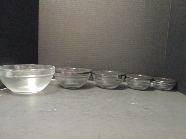 Glass and Stainless Steel Nesting Bowls - 7