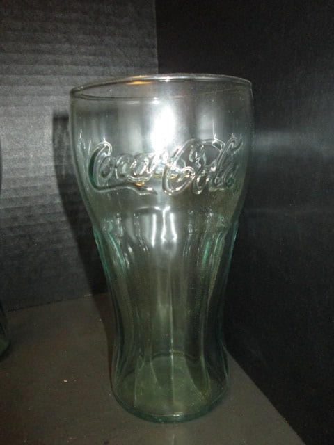Six Coca-Cola Green Bell Glasses - 3