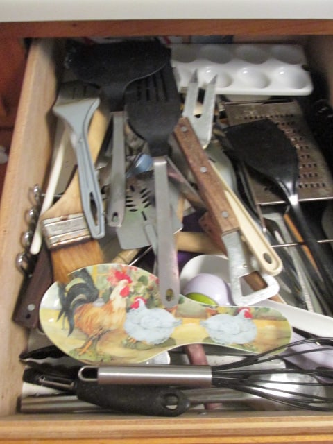 Contents of Kitchen Cabinets and Drawers-Kitchen Utensils, Plastic Storage Ware, - 9